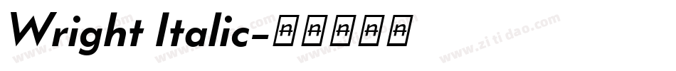Wright Italic字体转换